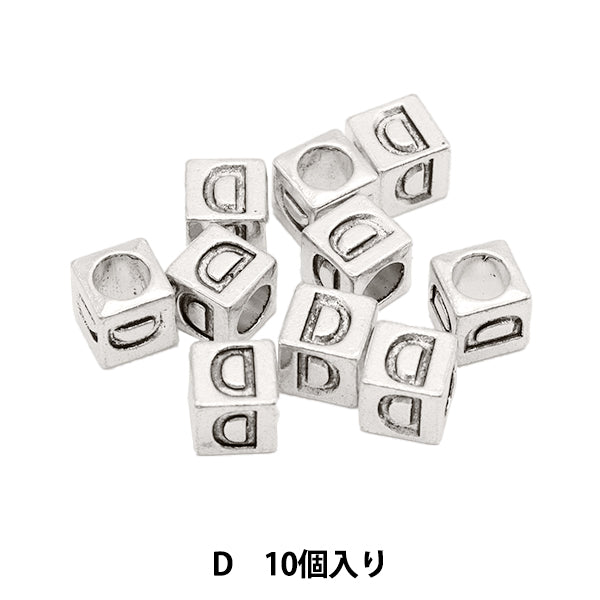 珠子 “金属珠子 字母珠子 D大约7 x 7毫米10件包括“ Marchenart Fairy Tale Art
