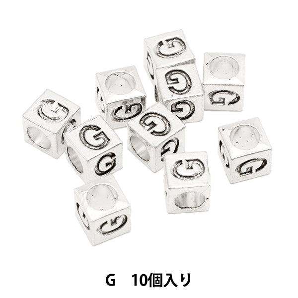 珠子 “金属珠子 字母珠子 g大约7 x 7毫米10件包括“ Marchenart Fairy Tale Art