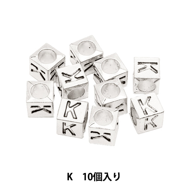 珠子 “金属珠子 字母珠子 大约7 x 7毫米10件包括“ Marchenart Fairy Tale Art