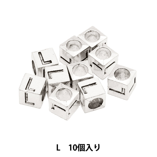 珠子 “金属珠子 字母珠子 大约7 x 7毫米10件包括“ Marchenart Fairy Tale Art