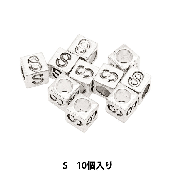 珠子 “金属珠子 字母珠子 大约7 x 7毫米10件包括“ Marchenart Fairy Tale Art
