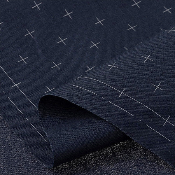 Embroidery kit "Sashiko Cotton Linen Multi-Cloth Kasuri Navy 98906" LECIEN Lecien cosmo