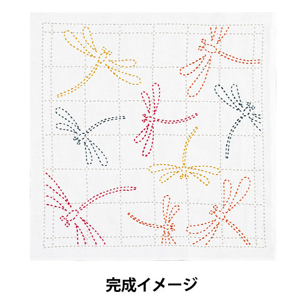 刺绣套件“ Sashiko Kit Akane Dragonfly White SK489" Olympus
