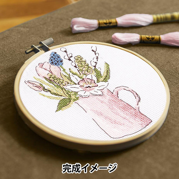 Embroidery kit "Designer Collection Spring Garden Jug BK413" DMC Diementsea
