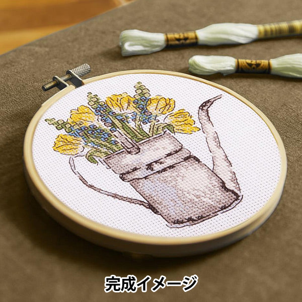 Embroidery kit "Designer Collection Sunshine Flower Water Reding Can BK414" DMC Diementsea