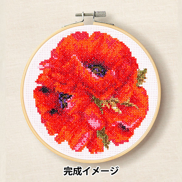 Embroidery kit "Designer Collection Scarlet Poppy BK1817" DMC Diementsea