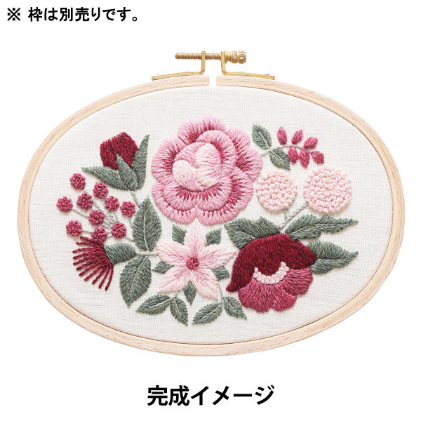 刺绣套件“ Higuchi Yumiko Flower Bouquet系列粉红色JPT93" DMC DMC