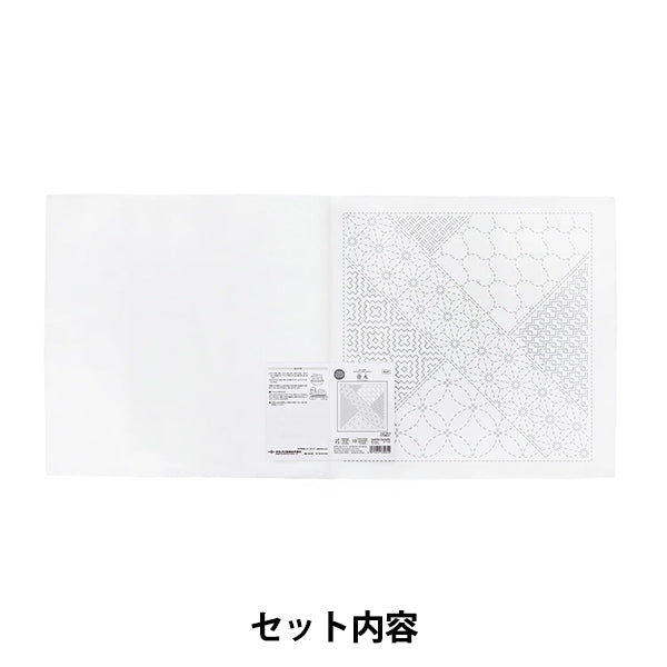 刺绣布 “萨希科花毛巾布包,图案,镶木木,白色,H-1143" Olympus