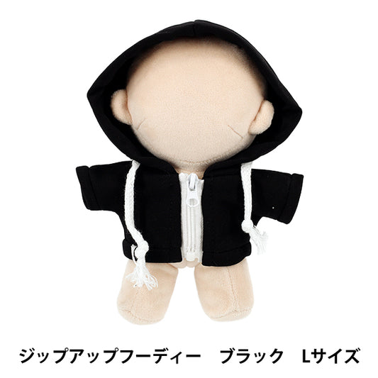 毛绒动物服装 "mpa 拉链连帽衫 L 码黑色 MPA-101E-L"