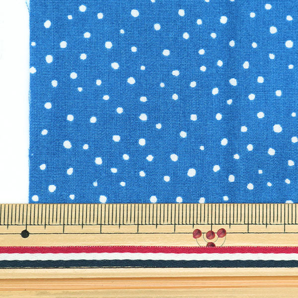 生地 『ドットミニカットクロス セルリアンブルー 約31cm×32cm LCDF-02MC-CRBL』 KIYOHARA 清原