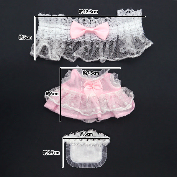 Plush toy clothes "Dress Set Blue M Size MPA-25B"