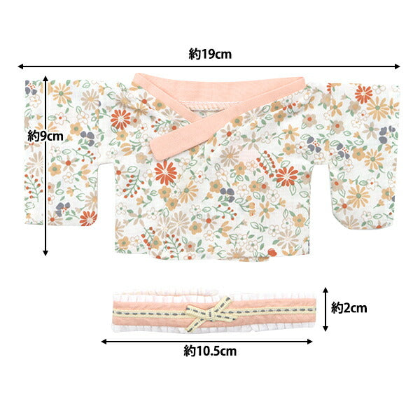 Plush toy clothes "Kimono flower pattern pink L size MPA-20B"