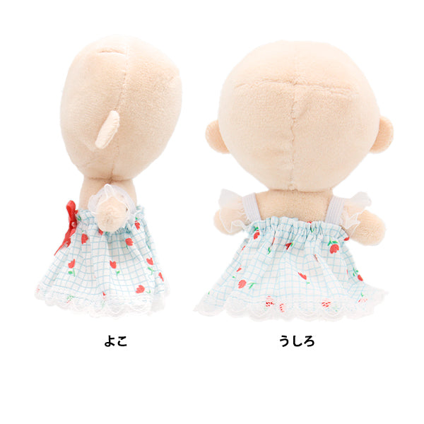 毛绒服装“花图案连衣裙,白色X粉红色,尺寸S 25-004" Amifa Amifa