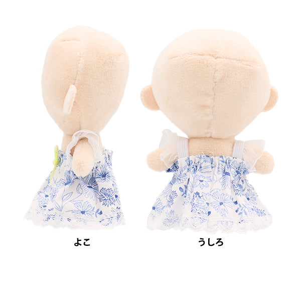 毛绒服装“花图案连衣裙,白色X黄色,S大小25-005" Amifa Amifa