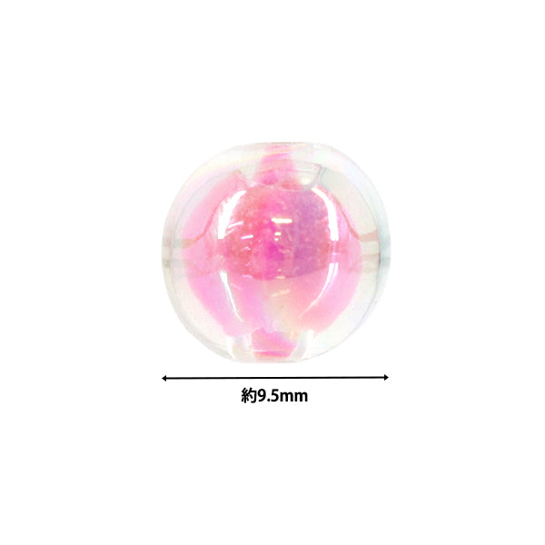 パックビーズ 『アクリルビーズ ラウンド 約9.5mmミックス 約20g A667』