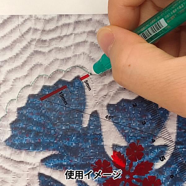 しるし付け 『ハワイアンキルトスケール 赤いハイビスカス 430968』 金亀糸業