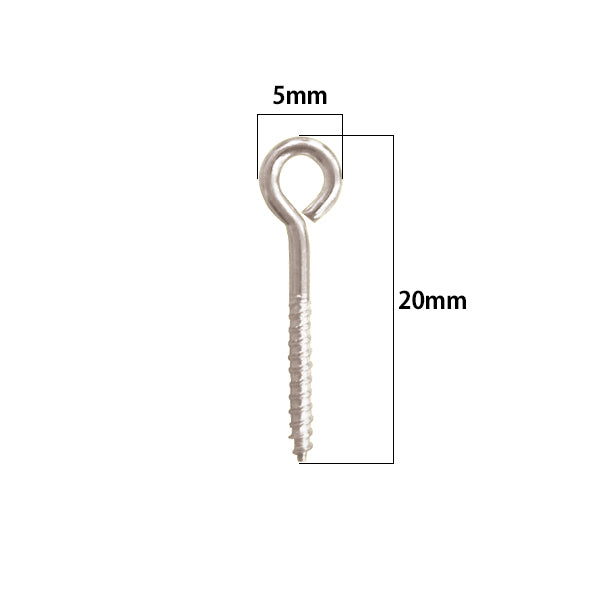 手芸金具 『ヒートン 5×20mm シルバー 10本入り 404114』 PADICO パジコ