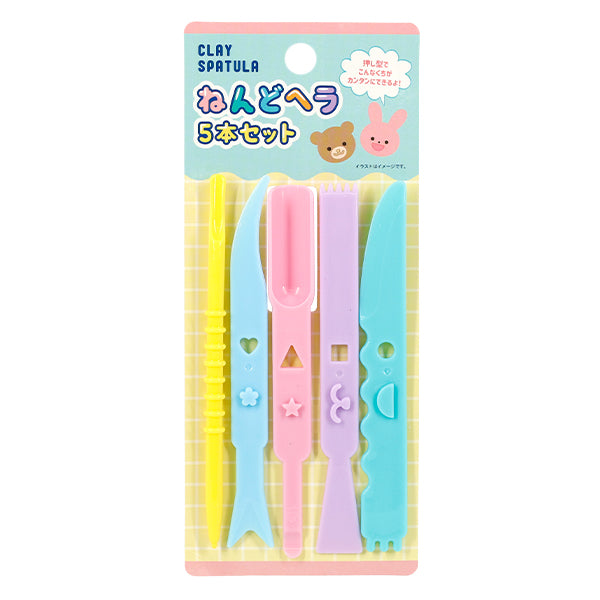 粘土用工具 『ねんどヘラ 5本セット 001-CS-3842』