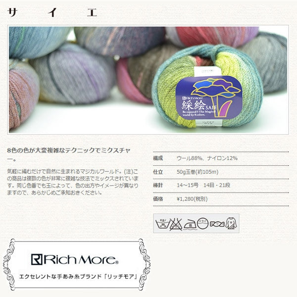 Fall and winterYarn "綵 Picture (Siee) 4th color" Richmore Rich More