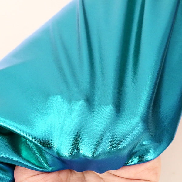 【数量5から】 生地 『コスチュームメタリックストレッチ PLA-6 グリーン』