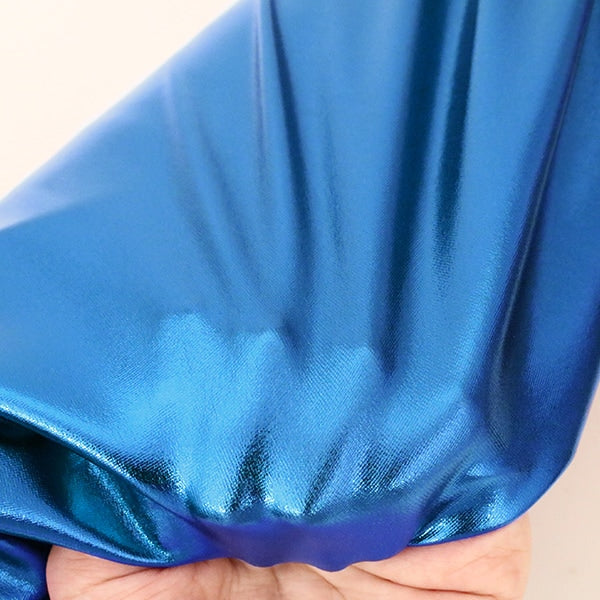 【数量5から】 生地 『コスチュームメタリックストレッチ PLA-9 アクア』