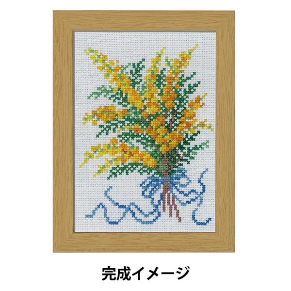 Embroidery kit "12 months flower frame February Mimosa Marie Catholine Collection 7507" Olympus