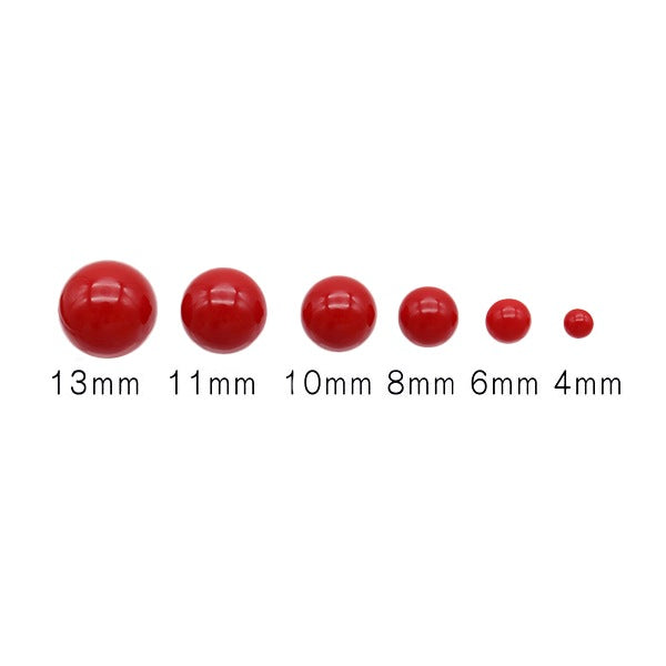 Handicraft parts "Aiming buttocks 8mm 50 pieces red No.750-R-8"