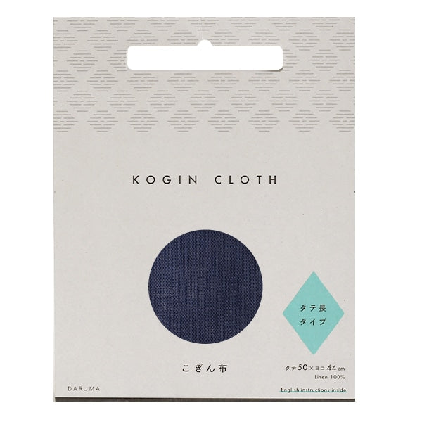 Embroidery Fabric "Kogin cloth vertical long type 3rd blue blue" DARUMA DARUMA Yokota