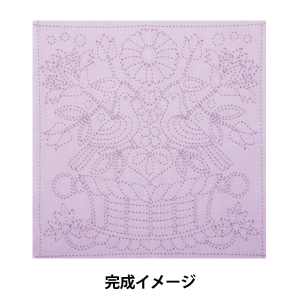 刺しゅうキット 『手縫いの花ふきんキット SASHIKO WORLD France 幸せのゆりかご KSW-019』 Tulip チューリップ