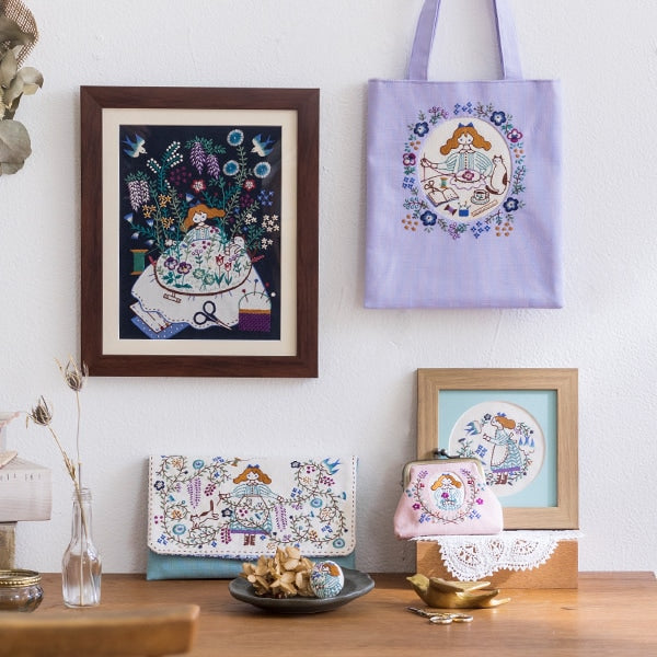 Embroidery kit "Flowers and My Story Large Frame 542118" LECIEN Lecien COSMO Cosmo