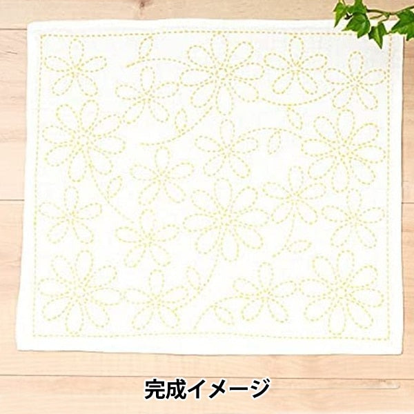 刺绣套件“ sashiko套件套件真正的花00125-09” harawool hara羊毛