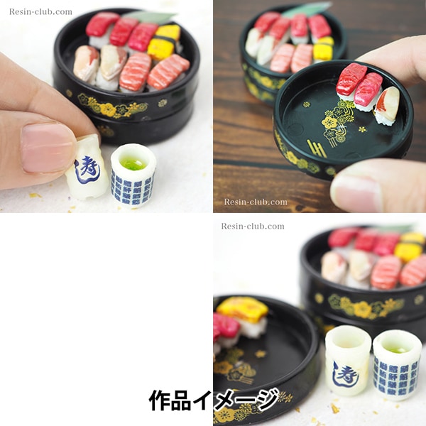 Resin material "Miniature sushi double-sided RC-MNT-010" resin club