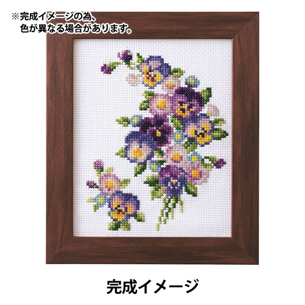 Embroidery kit "Flower arrangement that colors the season February Pansies and Daisy 522202" LECIEN Lecien COSMO Cosmo