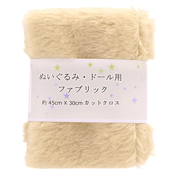 織物 “填充玩具 /娃娃織物孔約45×30厘米,切成十字米色C-2440-82”