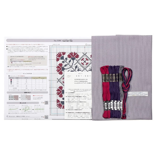 Embroidery kit "Folkro Patterns Garnet Tile 9099" Olympus
