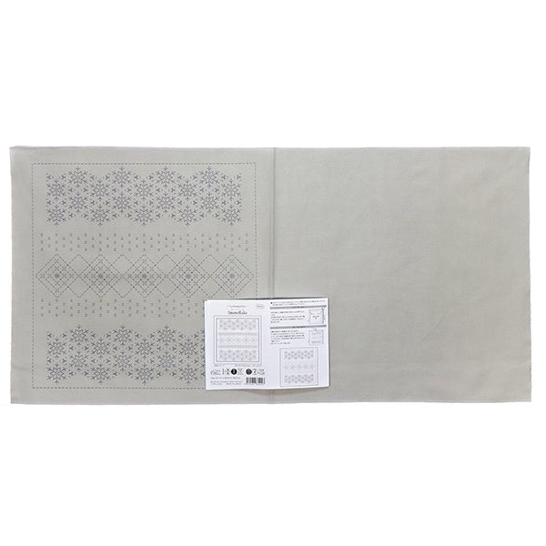 Embroidery Fabric "Hanachikin cloth Pack Snow Flake Pale Pale Gray H-13115" Olympus