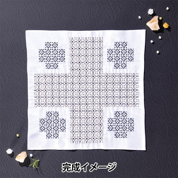 Embroidery kit "Hanachi Kit SASHIKO TEXTILE LAB Play White SK-456" Olympus
