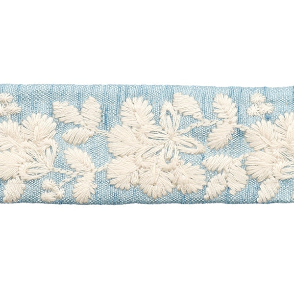 【数量5から】 手芸ブレード 『2022 インド刺繍ブレード ライトブルー 43328A』