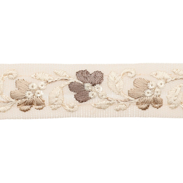【数量5から】 手芸ブレード 『2022 インド刺繍ブレード ベージュ×ベージュ 45140G』