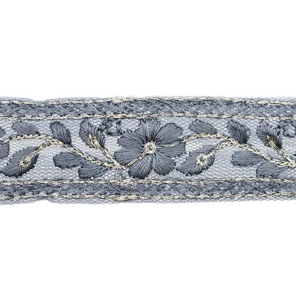 【数量5から】 手芸ブレード 『2023 インド刺繍ブレード ブルーグレー 444M』