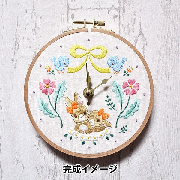 刺绣套件“ Spikapika钟兔子和蓝鸟”