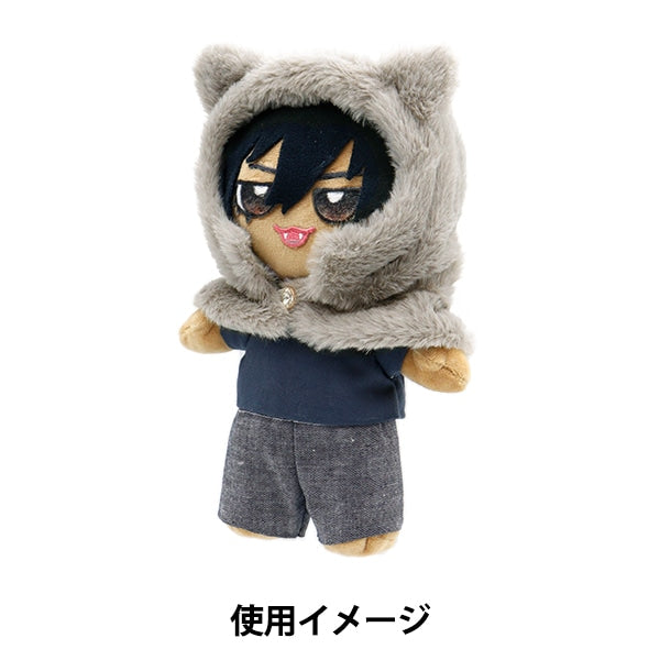毛绒玩具衣服“猫耳朵披肩M大小灰色mpa-6-m”