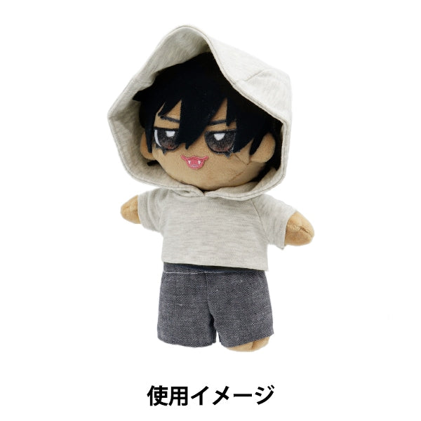 手工艺品零件“毛绒衣服简单连帽衫L尺寸Heather Grey MPA-4D-L”