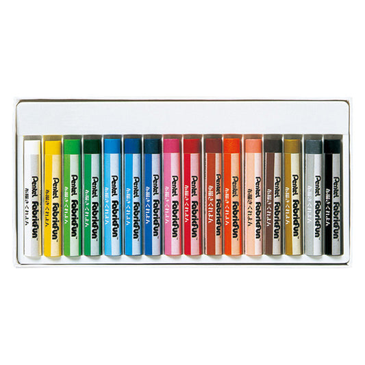 画材 『ファブリックファン 布描きくれよん 16色 PTS4-16』 Pentel ぺんてる