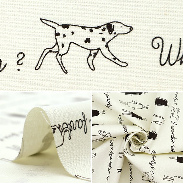 【数量5から】 生地 『100ネエサン綿麻キャンバス ストライプ柄 ホワイト 210210-10』 LECIEN ルシアン cosmo コスモ