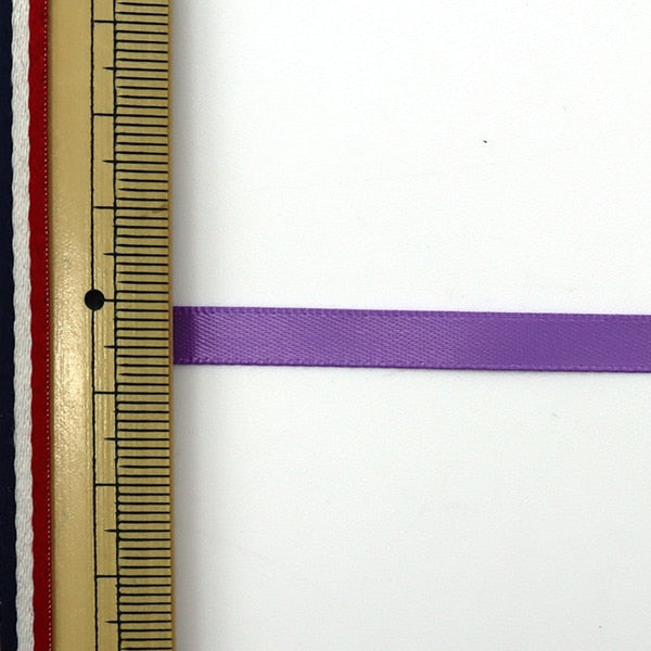 リボン 『両面サテンリボン 幅6mm×約10m巻 ムラサキ』