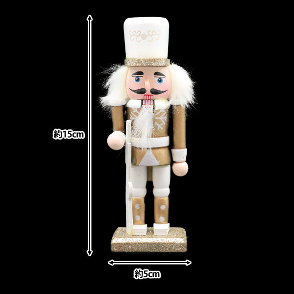 ChristmasSewing tools and accessories "Object walnut split dolls A Gold S CMG-24039G1"
