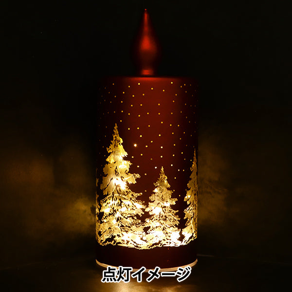 クリスマス雑貨 『ランタン キャンドル型 レッド CMG-24067R』