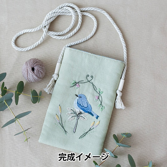 刺绣套件“ Chicchi的动物刺绣套件Mujirurizumi和平静的森林智能手机保存”
