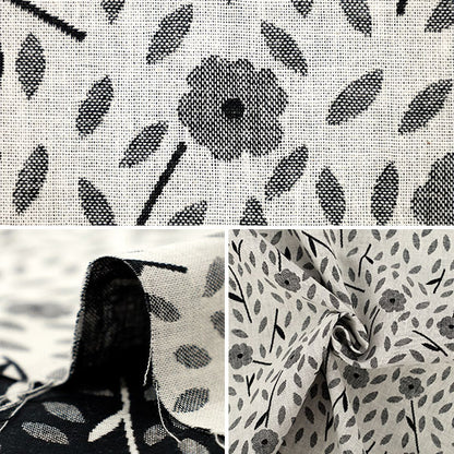 [Quantity from 5] Fabric “Uhayako cloth Banshuori double weaveJacquard Zakka Black UP5993-A" COTTON KOBAYASHI